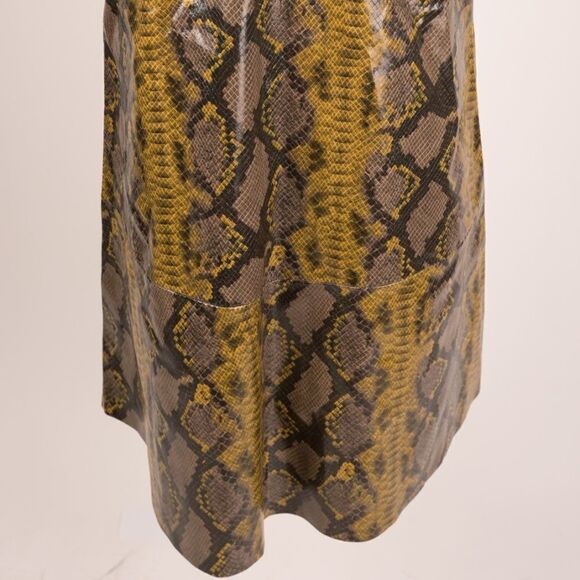 Zara Skirt Snake Print A-Line XS Zipper Front - Picture 8 of 8